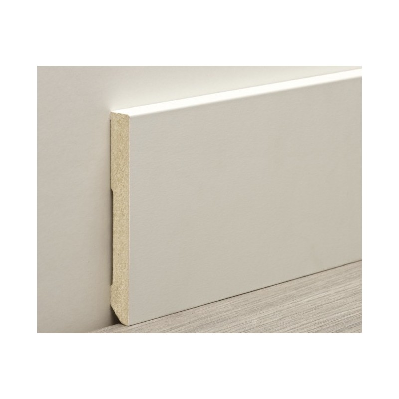Plinthe MDF prépeint blanc - 10 x 70 mm