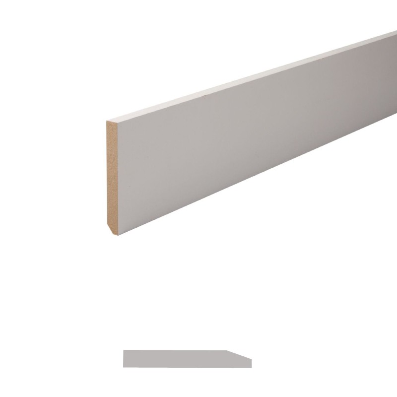 Plinthe MDF blanche à peindre - 10 x 100 mm