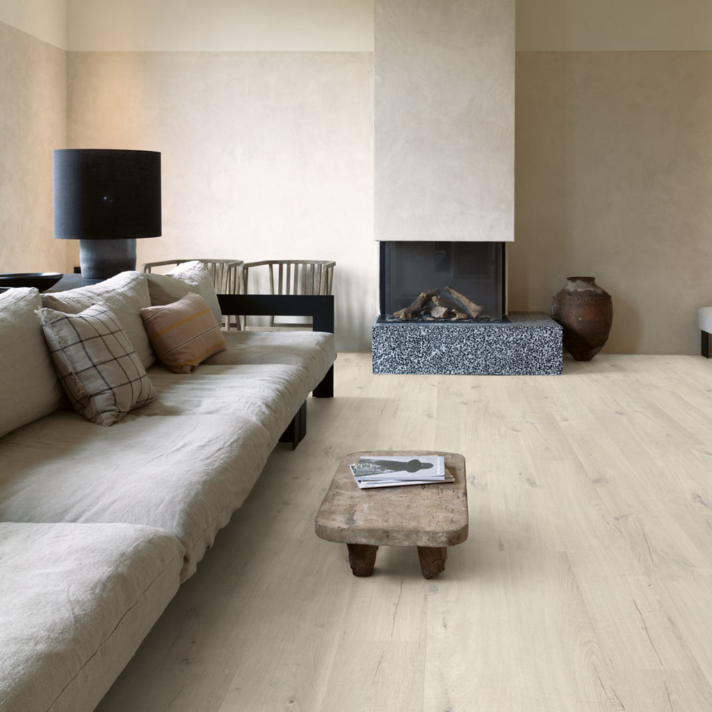 Vinyle Chêne coton blush blanc AVMPU40200 - Quick-Step